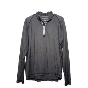 Tommy Bahama 1/4 Zip Pullover‎ Men's Large Gray Lightweight Golf Coastal Preppy